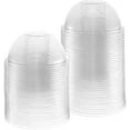 thumbnail image 5 of GUSTO 98mm Rim Clear Dome Plastic Lids for Milkshake Smoothie To Go Cups, 100 Pack, 5 of 7