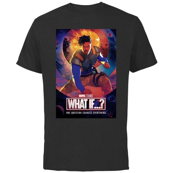Marvel WHAT IF…? Killmonger Comic Cover Standard - Short Sleeve Cotton T-Shirt for Adults - Customized-Black