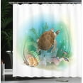 thumbnail image 4 of Ambesonne Ocean Shower Curtain, Sea Turtles Underwater, 69"Wx84"L, Green Brown, 4 of 5
