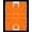 Orange White, Pattern 4, variant on Design&I 8'x10' Washable Area Rug Varsity Basketball Trophy Badge Border Bold Stripe Center Repeating for Dining Room, Large Office, Lounge, Snag-Free