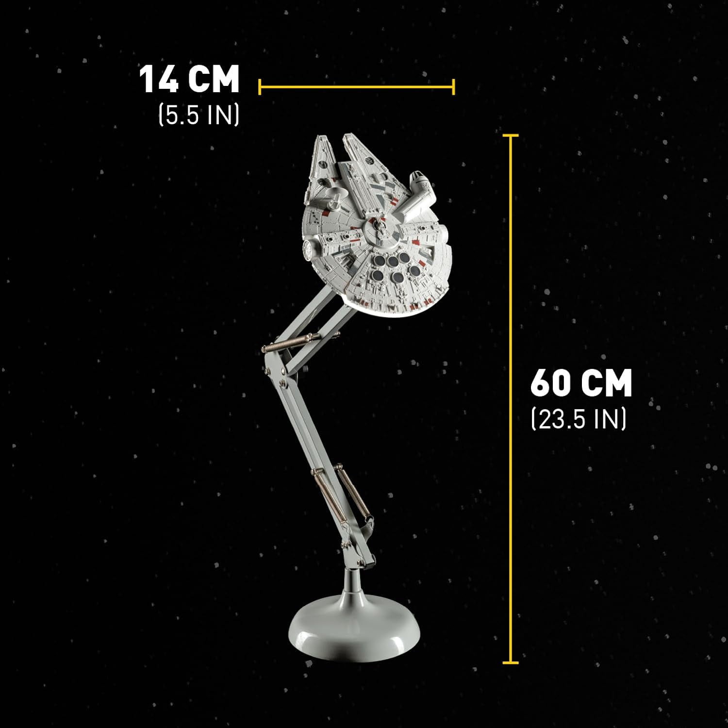 Paladone Millennium Falcon Posable Desk Light Adjustable Height Star Wars Millennium Falcon Desk Light