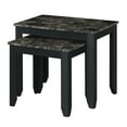 thumbnail image 3 of Convenience Concepts Baja Nesting End Tables, Black Faux Marble/Black, 3 of 6