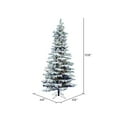 thumbnail image 3 of Vickerman 9' Flocked Utica Fir Slim Artificial Christmas Tree, Multi-Colored LED Lights, 3 of 7