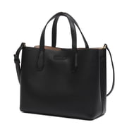 Tory Burch Womens Blake Pebbled Leather Small Tote Bag (Black)