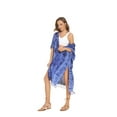 thumbnail image 4 of Beautybatik Dark blue Women HIPPIE Gypsy Tie Dye Kimono Cardigan Shawl Wrap Swimsuit Cover Up Jacket One Size, 4 of 5