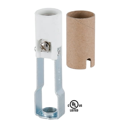 E12 Socket - B&P Lamp® E12, High heat, Keyless porcelain candelabra socket, with 1/8F base, 3