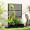 thumbnail image 2 of Outsunny Galvanized Planter Box with Trellis, 43" x 16" x 70", 2 of 9