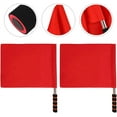 thumbnail image 3 of GANAZONO 4pcs Referee Flag Volleyball Line Judge Flags Stainless Steel Sponge Handle Track and Field Sports Training Flag for Volleyball Referee Equipment 45x36cm, 3 of 9