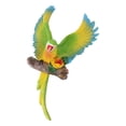thumbnail image 3 of Decoración de pared de loro, estatua de loro colgante de resina vívida, adorno de pájaro para jardín, Patio, césped, verde, 3 of 14