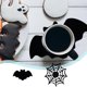 thumbnail image 1 of Posavasos de telaraña de Halloween Negro | Decoración de mesa de poliéster antideslizante y resistente al calor | 4,5x4,5 in | Suministros para fiestas para cenar, bar, eventos navideños | Accesorio, 1 of 6