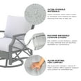 thumbnail image 5 of Kinger Home  Novi Rattan 5-Piece Outdoor Patio Furniture Set - 52-Inch Grey/Grey, 5 of 6