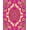 Pink, Pattern 2, variant on ODIKA 4'x6' Machine Washable Non-Slip Area Rug, Dreamy Watercolor Botanical Garden Whimsical Artistic Nursery High Traffic Rug, Pink, 462963