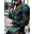 thumbnail image 1 of Nuevas camisas sociales de primavera y otoño para hombre camisas casuales con cuello vuelto y estampado de lunares camisetas de manga larga ropa de calle para hombre, 1 of 6