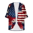 thumbnail image 5 of Abomasnow Women's Plus Size Jackets Independence Day Long Sleeve V-Neck Printed Cardigans Casual Soft Lightweight Coats, 5 of 5