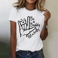 thumbnail image 2 of DHFJKG Women Short Sleeve Summer T Shirts Letter Printed Crew Neck Loose Fit Casual Tee For Teen Girls Stylish Tops, 2 of 5