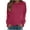 Hot Pink, variant on XMMSWDLA Womens Casual Long Sleeve Sweatshirt Crew Neck Cute Pullover Relaxed Fit Tops Green Oversized Sweatshirt for Women S