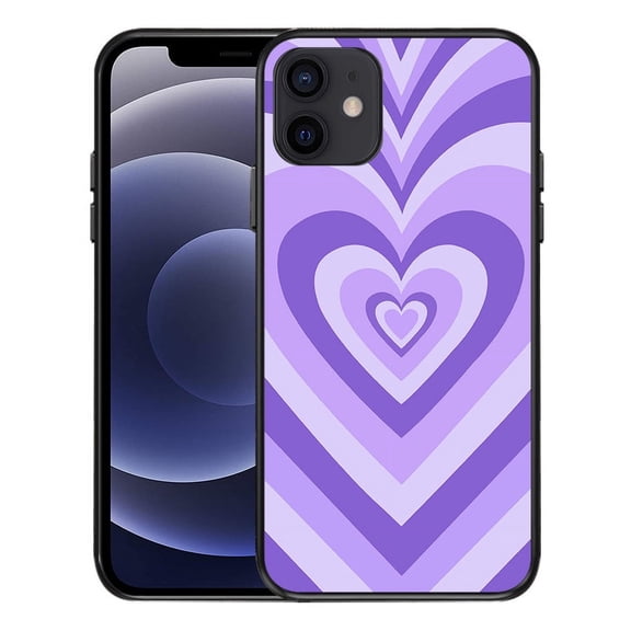 The Perfect Gift Women Cute Lavender Love Heart iPhone 13 Silicone Cases for Fashionable for Girls and Women
