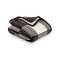 thumbnail image 2 of Better Homes & Gardens  Printed Reverse Faux  Shearling Adult Throw, 50” x 60”,  Black Buffalo Plaid, 2 of 11