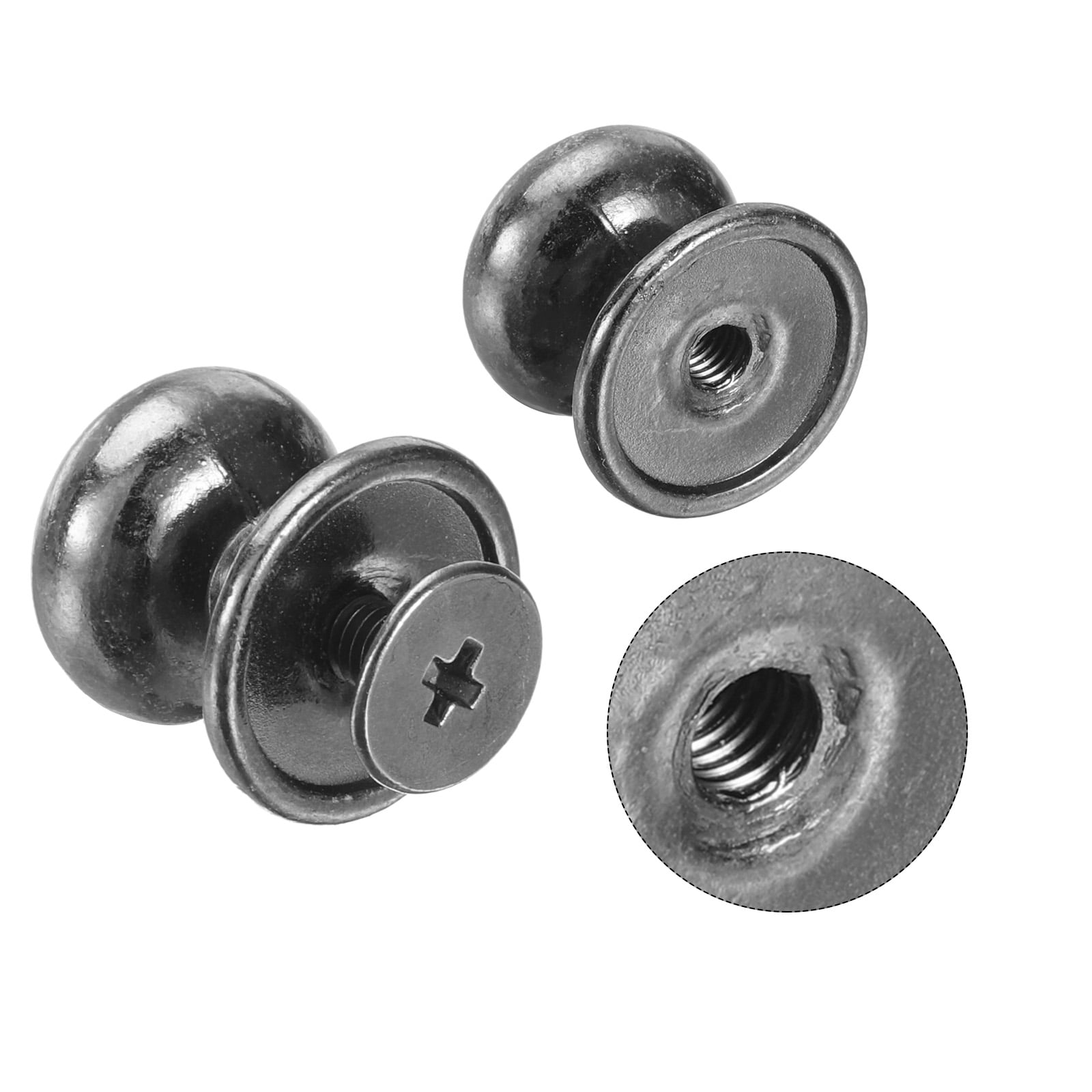 Unique Bargains Mini Round Knobs Small Drawer Pulls for Cabinets 0.46" x 0.51" Gray