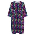 thumbnail image 4 of Rainbow Leopard Print Sleepshirts For Sleeping Travels Loose Sleepdress Pajama Dress Soft Nightdress Sleepwear, 4 of 7
