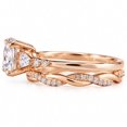 thumbnail image 4 of vylahjewellery Round Cut Moissanite Ring, Three Stone Engagement Ring for Women, Vintage Bridal Set Ring with Matching Band, 4 of 8
