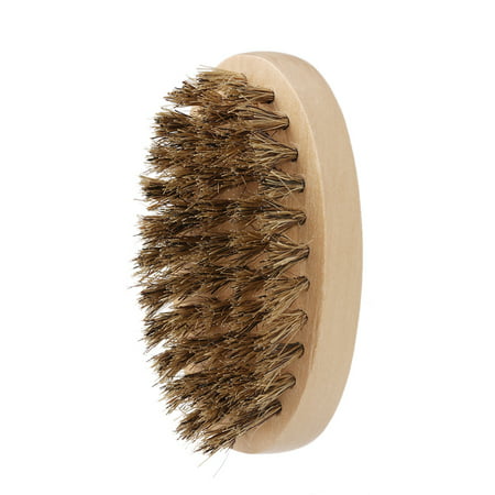 Men's Shaving Brush Portable Wooden Oval Brush For Beards Mustache Face Massage Facial Beard Cleaning Grooming (Best Beard Style For Oval Shaped Face)