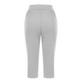 thumbnail image 7 of Huresd Capri Pants for Women, Summer Casual Pull On Womens Capris with Pockets, Women's Casual Pants & Capris, Ladies Capris Gray 2XL, 7 of 7