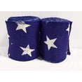 thumbnail image 4 of Paquete de 2 rollos de listón de yute estampado con estrellas AAYU, 5 cm x 4.5 m, azul marino, 4 of 6