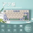 thumbnail image 4 of Aula F75 75% Tri-Mode Wireless Mechanical Gaming Keyboard, Hot Swappable, RGB Backlit, Bluetooth/2.4GHz/USB-C, Knob Control, Green, 4 of 8