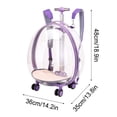 thumbnail image 2 of HLONK New Pet Luggage Transparent Bag Trolley Box Large Capacity Pet Cart Large Capacity Pet Cart Trolley Box  Newly Designed Transparent Pet Luggage Bag, 2 of 5