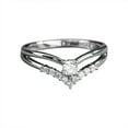 thumbnail image 2 of YYKihy Creative V Shaped Sparkling Rhinestone Ring Heart Zircon Ring Jewelry Gift, 2 of 8