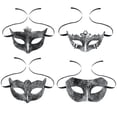 thumbnail image 2 of 4pcs máscaras de estilo veneciano mascaras de fiesta mascaras de cosplay máscaras de media cara para el carnaval de Halloween, 2 of 5