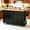 Black 67in, variant on JassmiPkwy 67’’ Movable Kitchen Island with Drop Leaf Countertop, with Storage, 2 Drawers, Towel Rack, Black