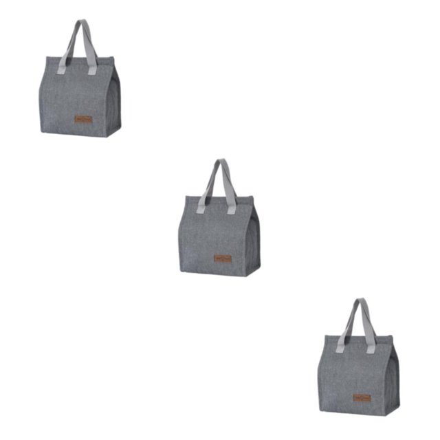 Baohd Lunch Container Bags Versatile And Stylish Food Storage For Busy Life Bento Food Storage Box Polyester Picnic Grey 3Set