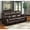 Brown, variant on Black Faux Leather With Double Reclining Function - Living Room Furniture Space In Upholstered Base