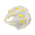thumbnail image 1 of Bolso de mano con bordado de flores y asas, ideal para ir de compras, picnic o vacaciones. Amarillo, 1 of 9