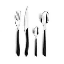 Amefa Eclat 24-Piece Stainless Steel Set (Natural Black Wood)