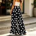 thumbnail image 6 of Sewkxo Womens Wide Leg Pants Drawstring Elastic High Waisted Ruffle Hem Palazzo Pants with Pockets,Gray 2XL, 6 of 6