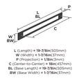 thumbnail image 5 of Amerock Medora 18 inch (457mm) Center-to-Center Rectangle Matte Black Appliance Pull Backplate, 5 of 6