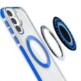 thumbnail image 3 of For Samsung Galaxy S24 FE /Fan Edition Hybrid Clear Invisible Camera Bracket Stand [With Magsafe Magnetic Circle] Color Frame Cover ,Xpm Phone Case [ Blue ], 3 of 8