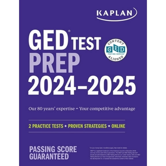 Pre-Owned GED Test Prep 2024-2025: 1 Test in the Book + Proven Strategies + Online (Kaplan Test Prep), 9781506290461, 1506290469, Paperback, Revised, Revised edition