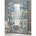 thumbnail image 4 of Farmhouse Daisies Sheer Curtains for Living Room Bedroom Summer Spring Botanical Wooden Grain Sheer Curtains 108 Inch Long 2 Panels Set Light Filtering Curtain Window Treatments Drapes, 4 of 6
