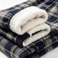 thumbnail image 4 of Kttectoa Womens Pants Plaid High Waist Wide Leg Long Pants Loose Baggy Cozy Thick Lounge Pants Fall Winter, 4 of 4