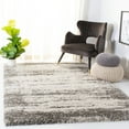 thumbnail image 2 of SAFAVIEH Hudson Shag Jace Abstract Area Rug, Ivory/Grey, 5' x 5' Square, 2 of 7
