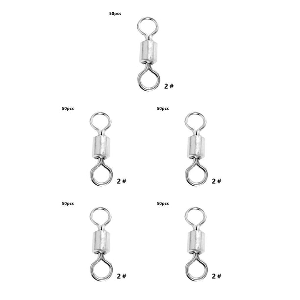 Eigraketly Conector de pesca, anillo giratorio de pesca de cobre Flexible, rodamiento de bolas ligero, conectores a presión de barril, alta Type2 NO2