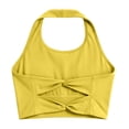 thumbnail image 6 of uvwlwu Women's Back Cutout Sports Bra Halter Neck Twisted Cropped Yoga & Workout Tank Top,L, 6 of 6