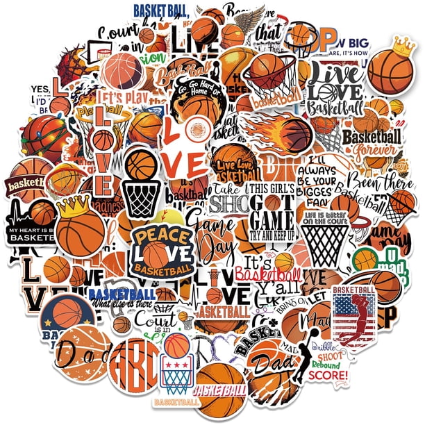 Stickers de baloncesto TNIXNCK, 100 piezas, impermeables