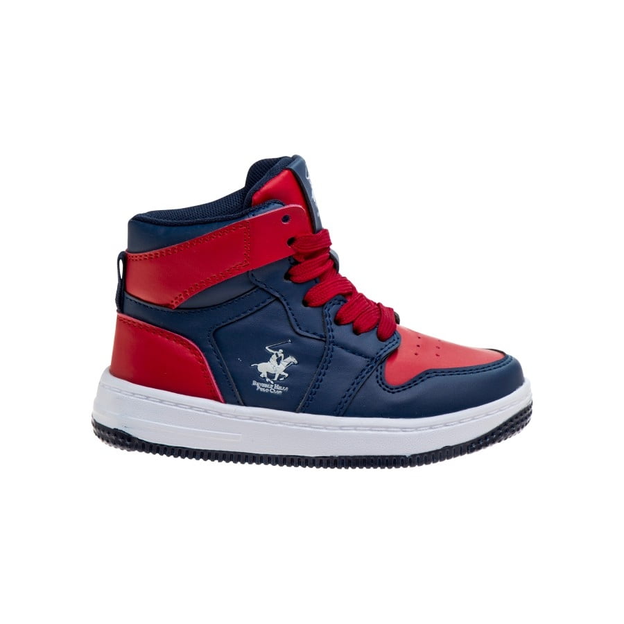 Beverly Hills Polo Club Boys High Top Canvas Sneakers, Navy, Size: 4
