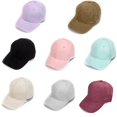 thumbnail image 4 of Adjustable Unisex Suede Baseball Cap Curved Brim Hat Solid Color Outdoor Sports Hat, 4 of 6