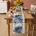 thumbnail image 2 of Blue Grey Fall Table Runner 48 Inches Long Farmhouse Dress Scarves, Vintage Thanksgiving Botanical Dining Tablerunner for Coffee Table/Kitchen Island/Party Décor, 13" x 48", 2 of 8